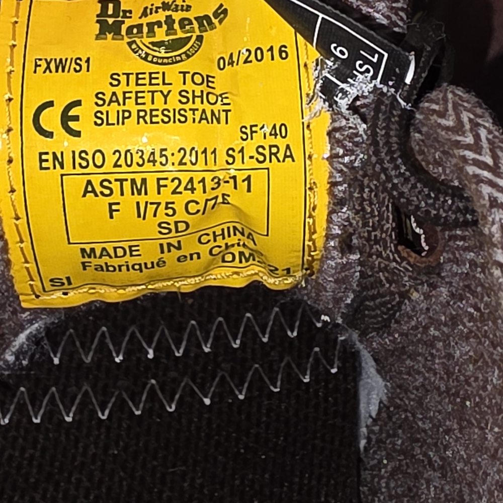 Dr. Martens Women's Brown Leather SAFETY Boots - Picture 6 of 15